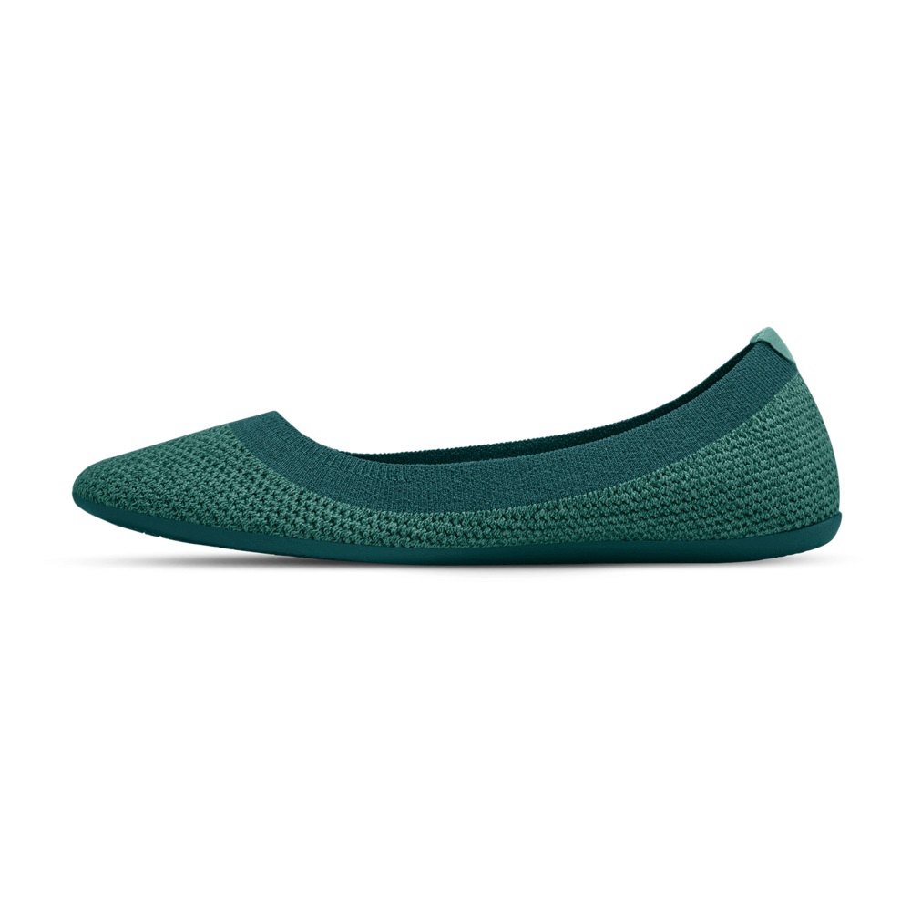 Allbirds Women\'s Flats Green - Tree Breezers - 39176ZALI